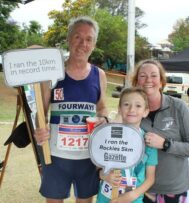 Trevor, James and Marie Locker enjoyed the race.