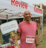 Mark Davids ran the 10km race.