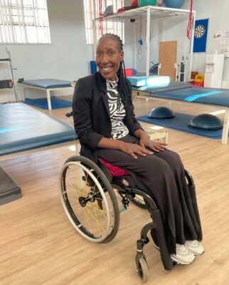Mother of three and police officer Ntsako Mathebula recovers after being shot in the back.