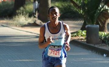 Rockies runner aims for the finish line.