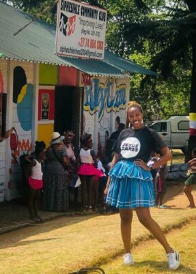 Siphesihle Shezi is all geared up in traditional attire.
