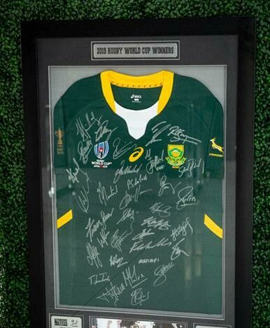 A signed jersey is up for grabs at the Randburg SPCA.