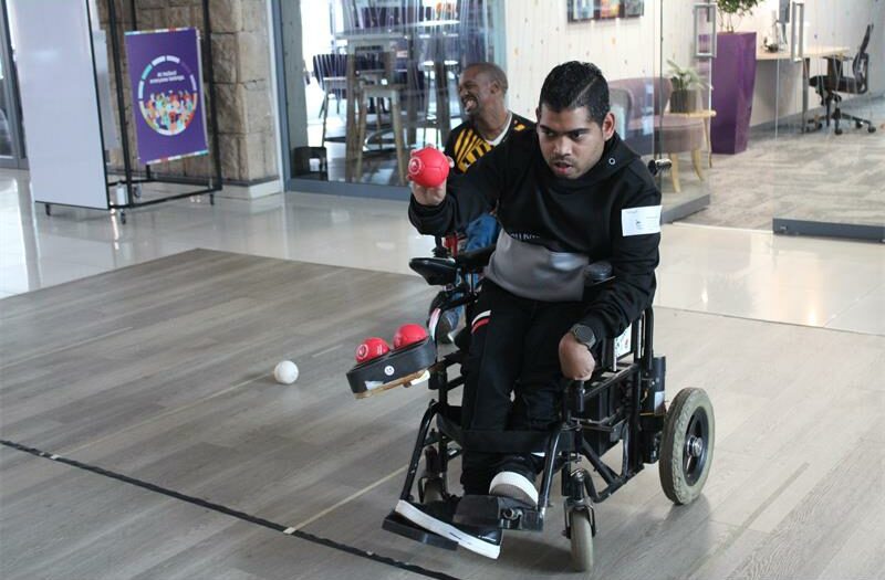 Boccia Bandits Sports Club athletes practice every Saturday