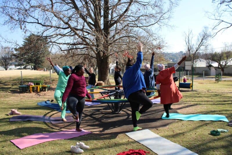 A peaceful yoga session is helping Parkhurst residents pause, breathe, and reset every Thursday morning.