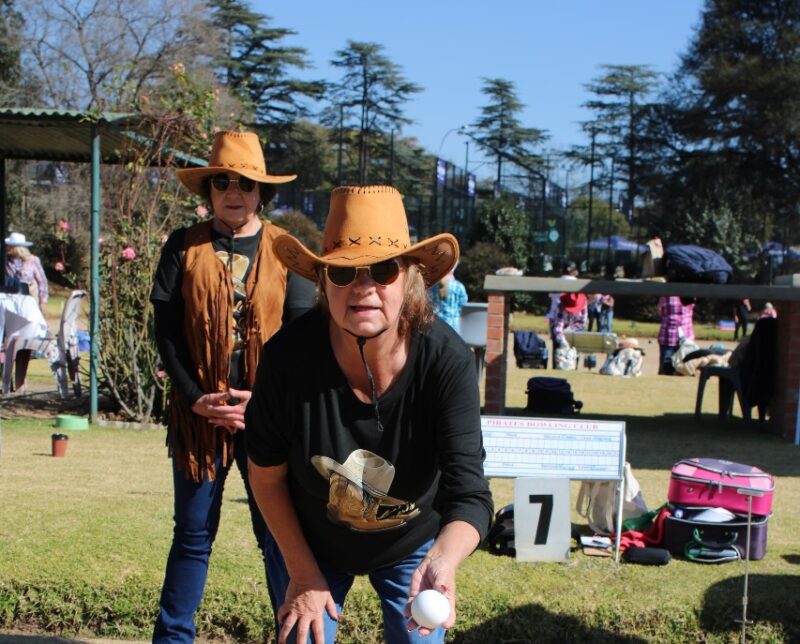 The women brought Western flair and fun to the green at the club's first-ever ladies' bowls day.