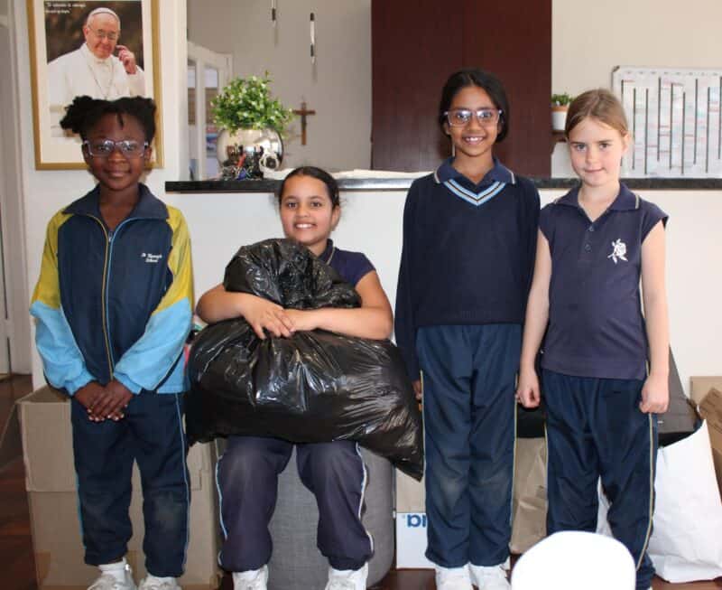 St Teresa’s Junior Primary learners are celebrating Mandela Day early by collecting and sorting donations for vulnerable children supported by Kids Haven.