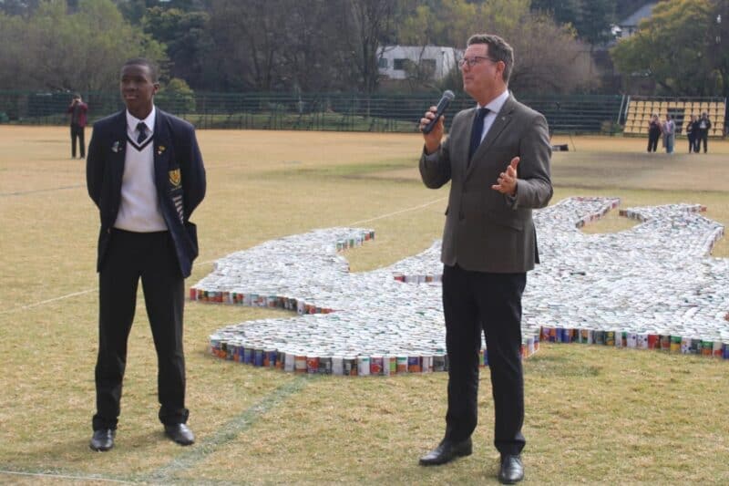 The St John's College community engagement spearheaded the food can drive.