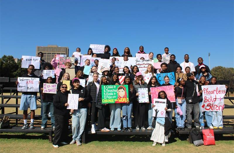 During their 3km walk the Johannesburg Junior Council aimed to encourage active citizenry in the youth.