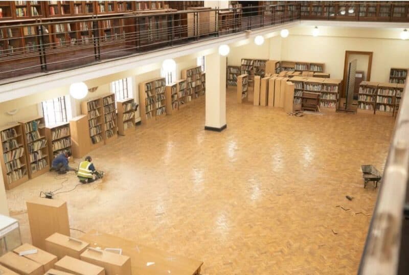 Final touches are underway at the Johannesburg City Library.