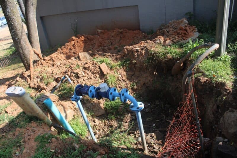 The fixing of a seven-month-old excavation at a Shell Garage in Fairmount continues to drag on.