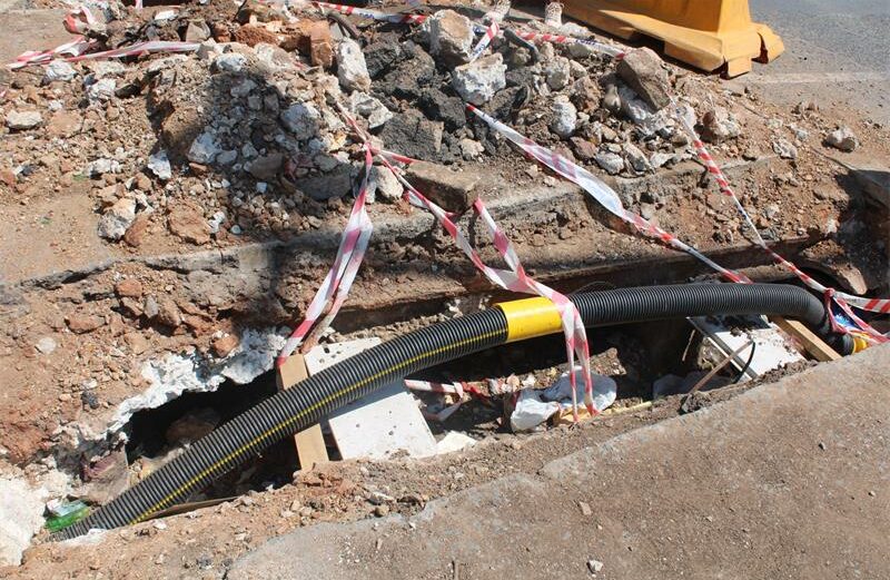 The fibre cables, running in the storm water channel, on Oxford and 11th roads, are the source of the blockages that are occurring downstream in Saxonwold.