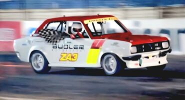 William Budler waves the chequered flag after winning the race in September 2025. Photo: Supplied