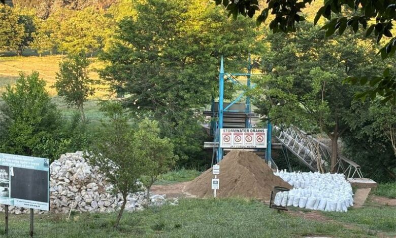The Blue Bridge in Craighall Park is officially being repaired, photo taken on October 25, 2025. Photo: Supplied