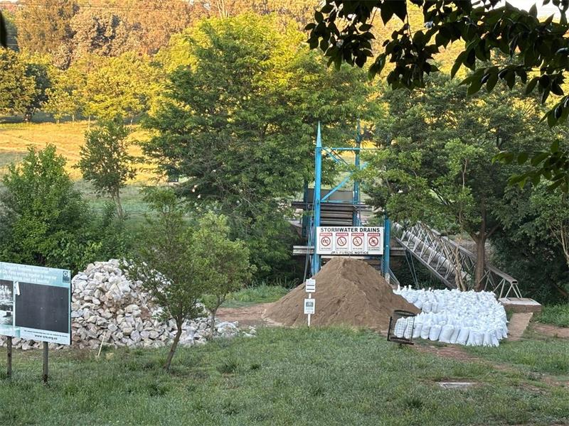 The Blue Bridge in Craighall Park is officially being repaired, photo taken on October 25, 2025. Photo: Supplied