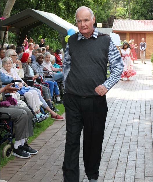 Rory Kerns walks down the runway at the fashion show at Park Care on October 11, 2025. Photo: Naziya Davvids-Easthorpe