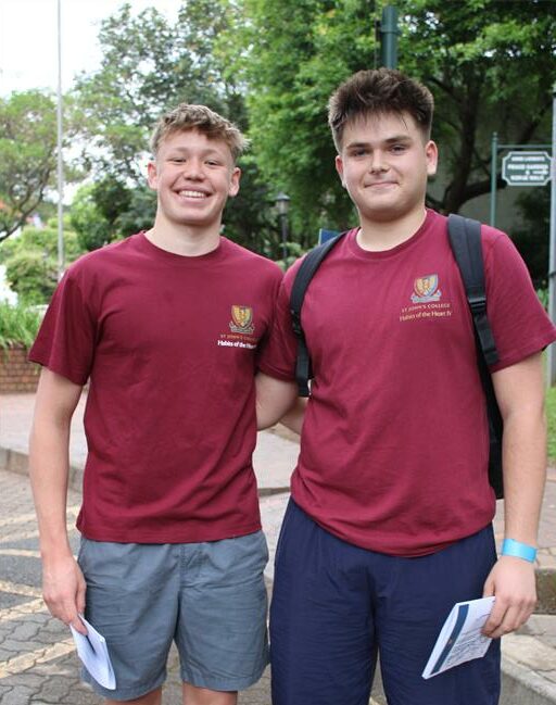 Oliver Bouilliart and Luke Shipway at the annual Tutu Memorial Walk at Roedean School on October 12, 2025. Photo: Naziya Davids-Easthorpe