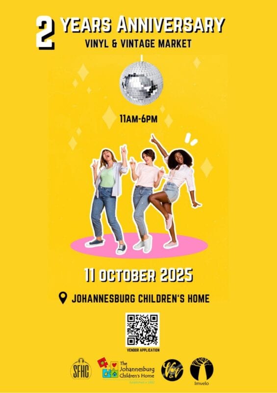 Visit the market on October 11 for a day of music, fashion, and giving back, all in support of the Johannesburg Children’s Home.