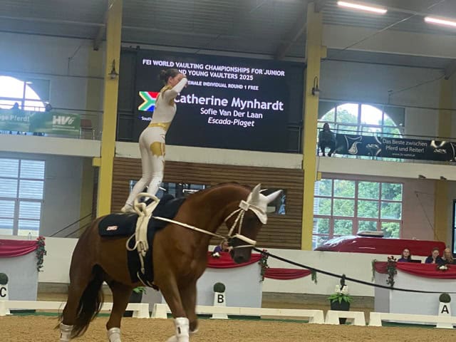 Catherine Mynhardt spent three weeks in the Netherlands, training for the FEI World Vaulting Championship in Austria.