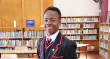 Grade 8 footballer, Bokang Langa, at Parktown Boys High School on October 1, 2025. Photo: Naziya Davids-Easthorpe