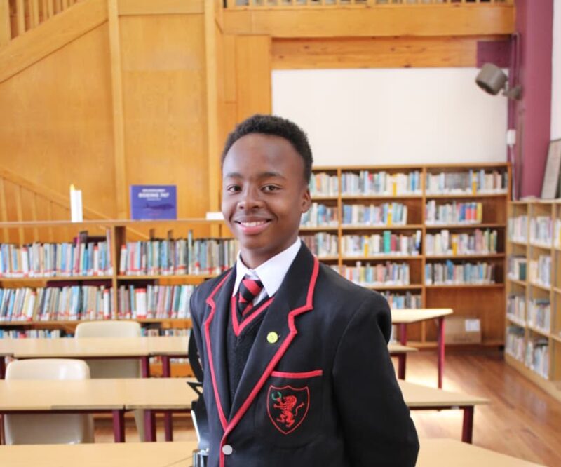 Grade 8 footballer, Bokang Langa, at Parktown Boys High School on October 1, 2025. Photo: Naziya Davids-Easthorpe