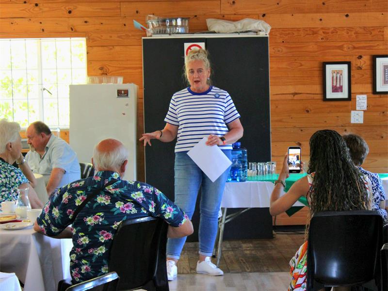 Residents gathered for tea, conversation, and community engagement at a tea and talk session hosted by the CRA.