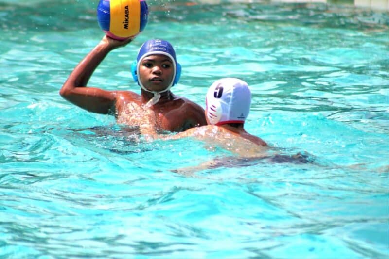 St Alban's players passes the ball at the Parktown Boys Indigo U15 tournament on February 28, 2026. Photo: Naziya Davids-Easthorpe