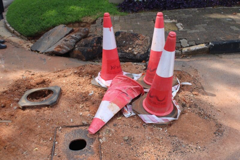 JRA to tar an excavation that was repaired by Johannesburg Water at The Gardens.