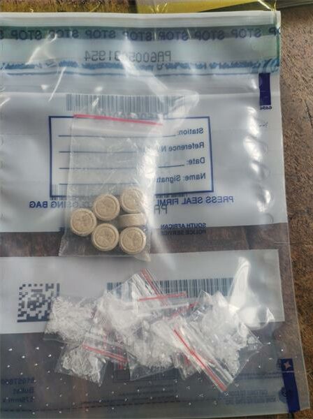 A suspect was caught with drugs during a crime prevention operation.
