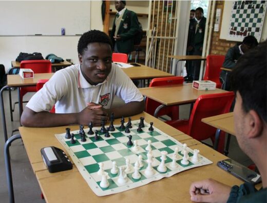 Liberty Sibanyoni plays chess at Greenside High School on March 16, 2026. Photo: Naziya Davids-Easthorpe