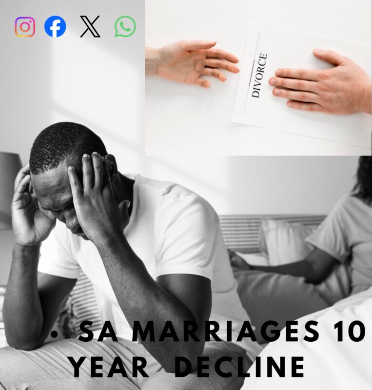 The reports confirm fewer South Africans are choosing marriage.