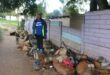 Ward 72 councillor, Belinda Kayser-Echeozonjoku, stands outside the illegally occupied house on April 20, 2026. Photo: Asanda Matlhar