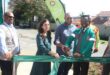 Officials cut the ribbon for the opening of the rehabilitated Galliot Park in Glenhazel.