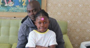 Bheki Sithole and his daughter, Trinity Matsotso, before her laser treatment on May 15, 2026. Photo: Asanda Matlhare