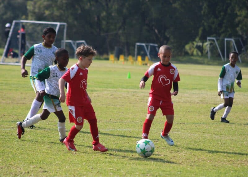 Highlands Park’s U8 team is on the right track in the league after a 3–1 victory against Springs Premier Football Club.