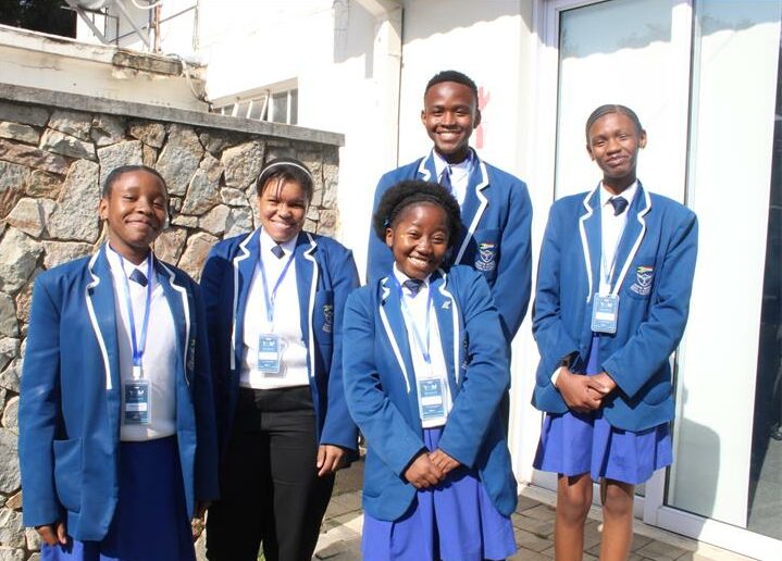 Tshiamo Koole, Zinhle Motaung, Mbalenhle Sibiya, Karabo Mdyogolo and Amohelang Mkhethoni at the Young Engineers Movement Hackathon at ORT South Africa in Houghton Estate on June 22, 2026. Photo: Thato Modopi