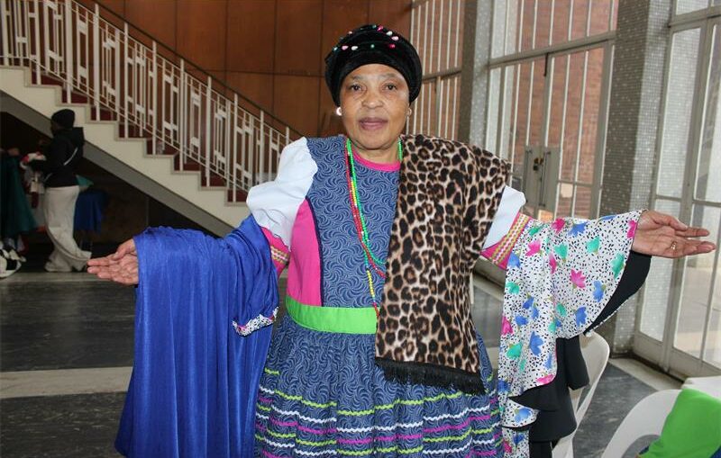 Elsie Dijana with the pieces she made during her time at the Union of Jewish Women Empowerment Sewing School on June 18, 2026. Photo: Thato Modopi