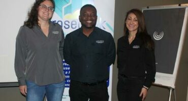 Rosebank District Management district manager Mikhaela Donaldson, Basil Ngakane, and Claudia Muller on May 28, 2026. Photo: Asanda Matlhare