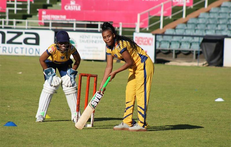 Simphiwe Joubert gets ready to bat on June 9, 2026. Photo: Asanda Matlhare