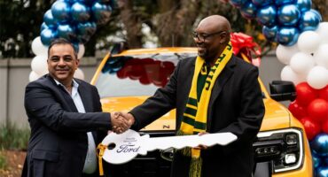 Founder of Plataforma Asia Pradeepto Biswas and Nelson Mandela Children;s Fund CFO Sibusiso Zwane on June 18, 2026. Photo: Supplied