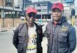 EFF representatives Gift Netshivhazwaulu and Lunga Nkwenkwezi at Cartrack's Rosebank offices to find answers regarding employee death allegations on June 9, 2026. Photo: Thato Modopi