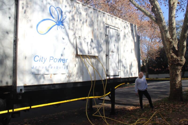 Parkwood’s outage has been the subject of extensive investigations and multiple repair attempts by City Power’s technical team since May 20. Now, they have resorted to a generator to keep the lights on, while waiting for parts to do the repairs.