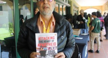 Author of Attacking The Heart Of Apartheid, Yunus Carrim, at Kingsmead Book Fair on May 23. Photo: Thato Modopi