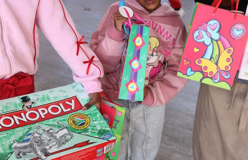 Children were given toys as part of the day’s giving back initiative on July 16. Photo: Thato Modopi
