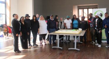 Various stakeholders who made the Mandela Day clean-up and giving back initiative possible at Paterson Park recreation center. Photo: Thato Modopi