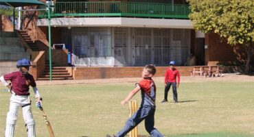 A Stallions bowler charges in during the team's cricket match against Dobsonville at Craighall Primary School on July 5. Photo: Thato Modopi
