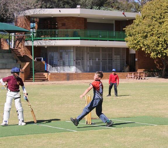 A Stallions bowler charges in during the team's cricket match against Dobsonville at Craighall Primary School on July 5. Photo: Thato Modopi