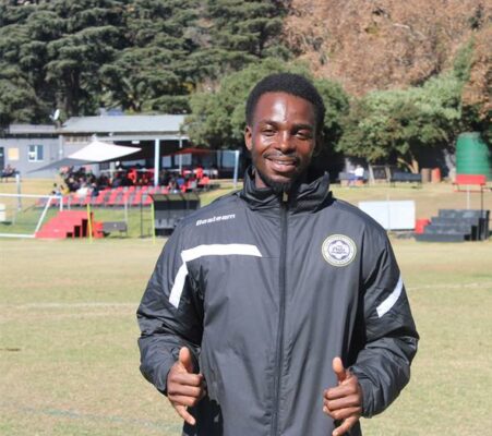 Dream Big Kid coach Nkosikhona Maphumulo at the junior football game held at Highlands Park Football Club on July 5, 2026. Photo: Thato Modopi