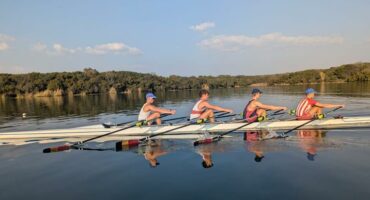 A St John's College rower with his crew. Photo taken in 2026 and supplied