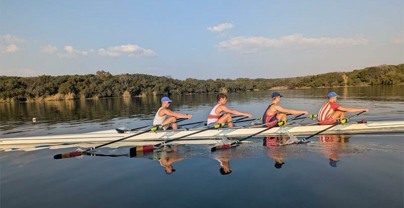 A St John's College rower with his crew. Photo taken in 2026 and supplied