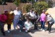 Founder of SIZOMA Seniors Club and its members at their Monday session in Gresswold on July 13. Photo: Thato Modopi